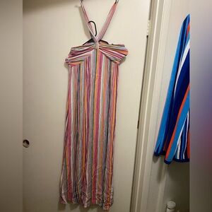 Privy Womens Cassidy Striped Maxi Dress S Small Boho Resortwear Beach Bandeau